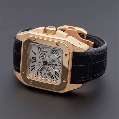 cartier gold santos|cartier santos pre owned.